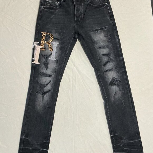 AMIRI Other - Black distressed Amiri animal skin jeans